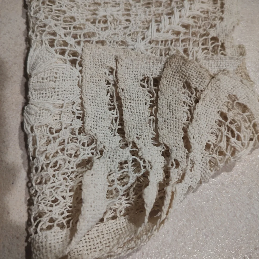 set of two delicate floral handmade doilies beautiful addition to any home